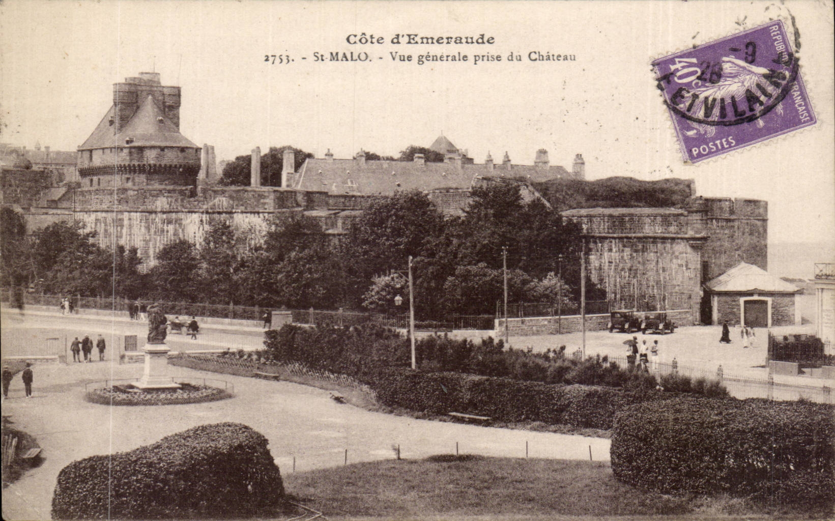 CPA Saint Malo die Ansicht vertreten vom Schloss