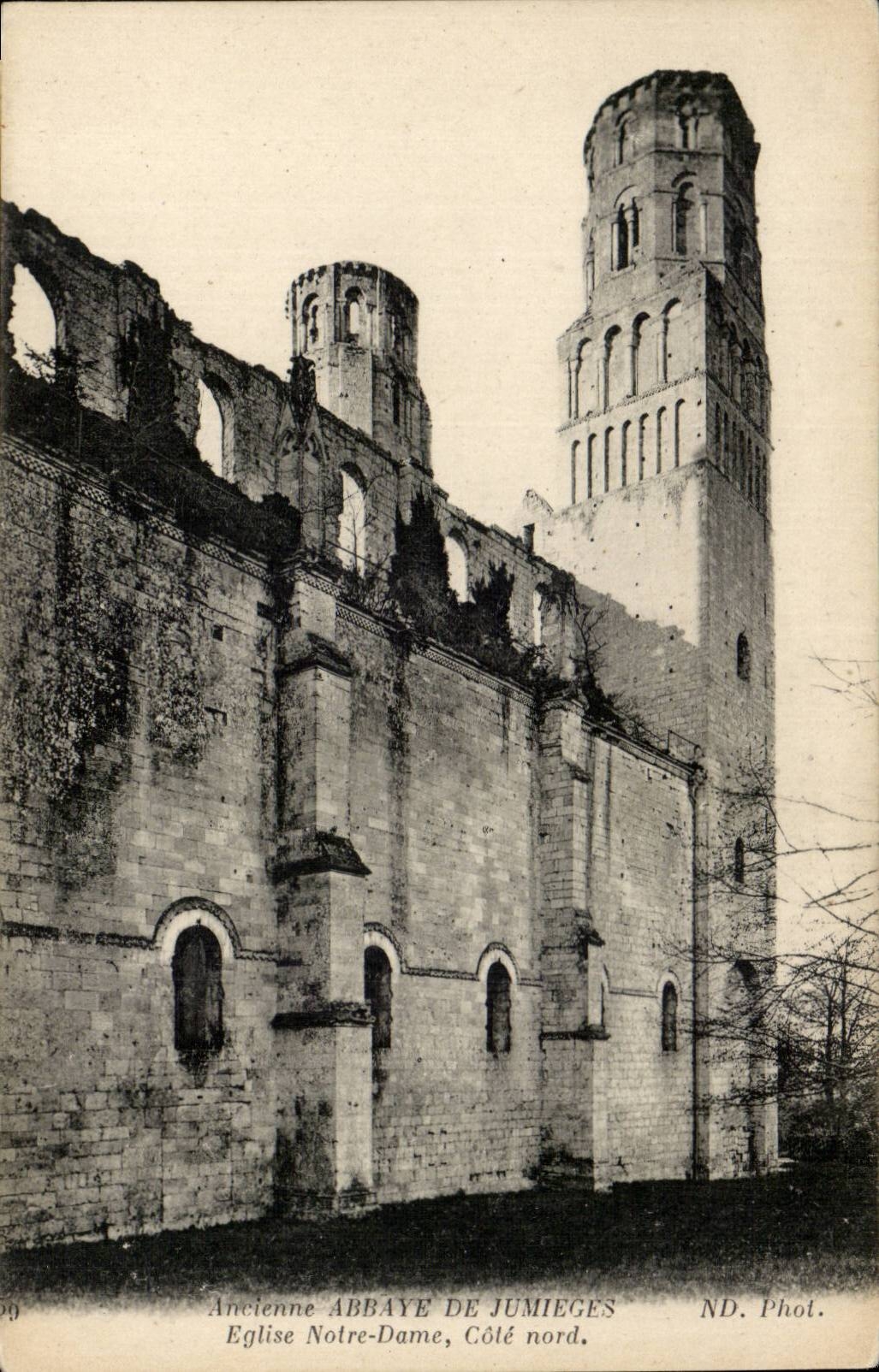 CPA Ancienne abbey of Jumieges Eglise Notre Dame Dimensions Northern