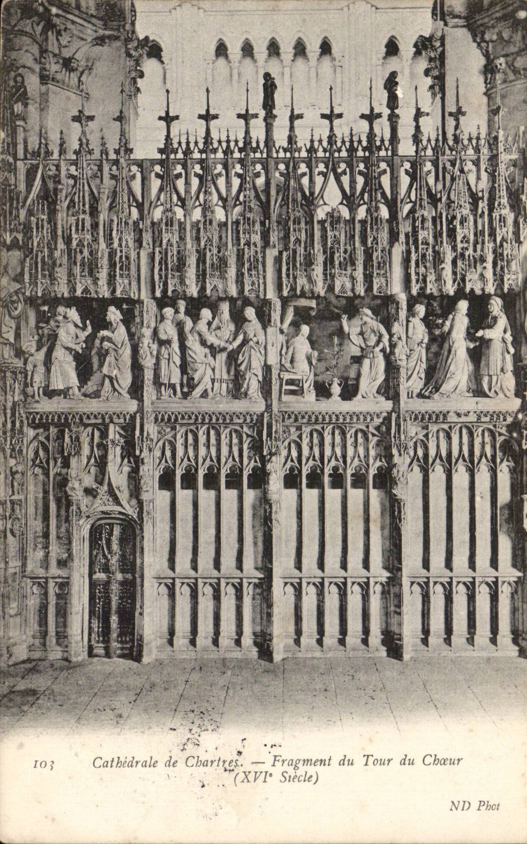 Chartres CPA Cathedral Fragment of the turn of the chorus