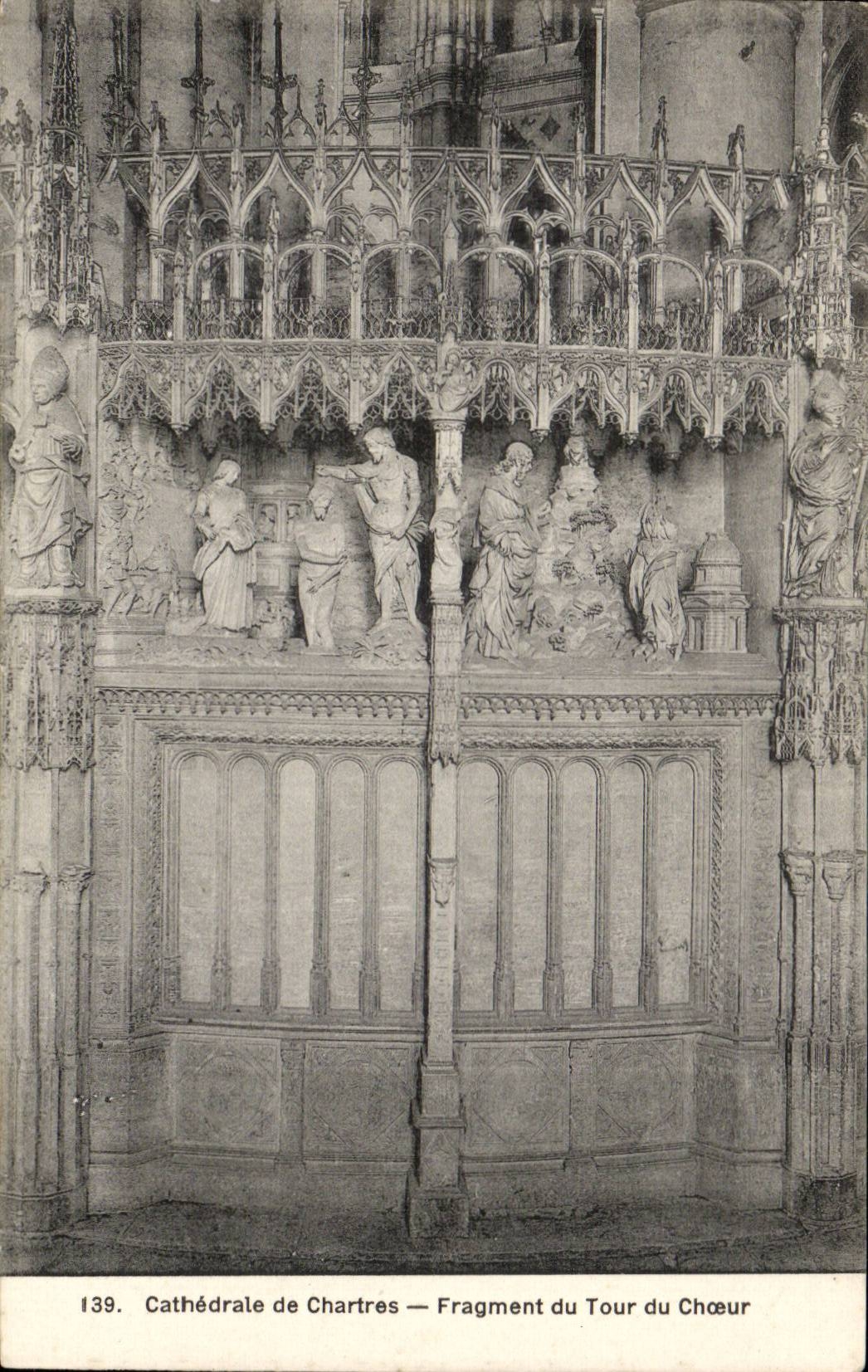Chartres CPA Cathedral Fragment of the turn of the chorus