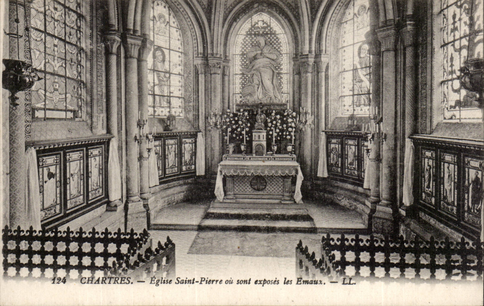 Chartres CPA Church Saint Pierre or are expose enamels