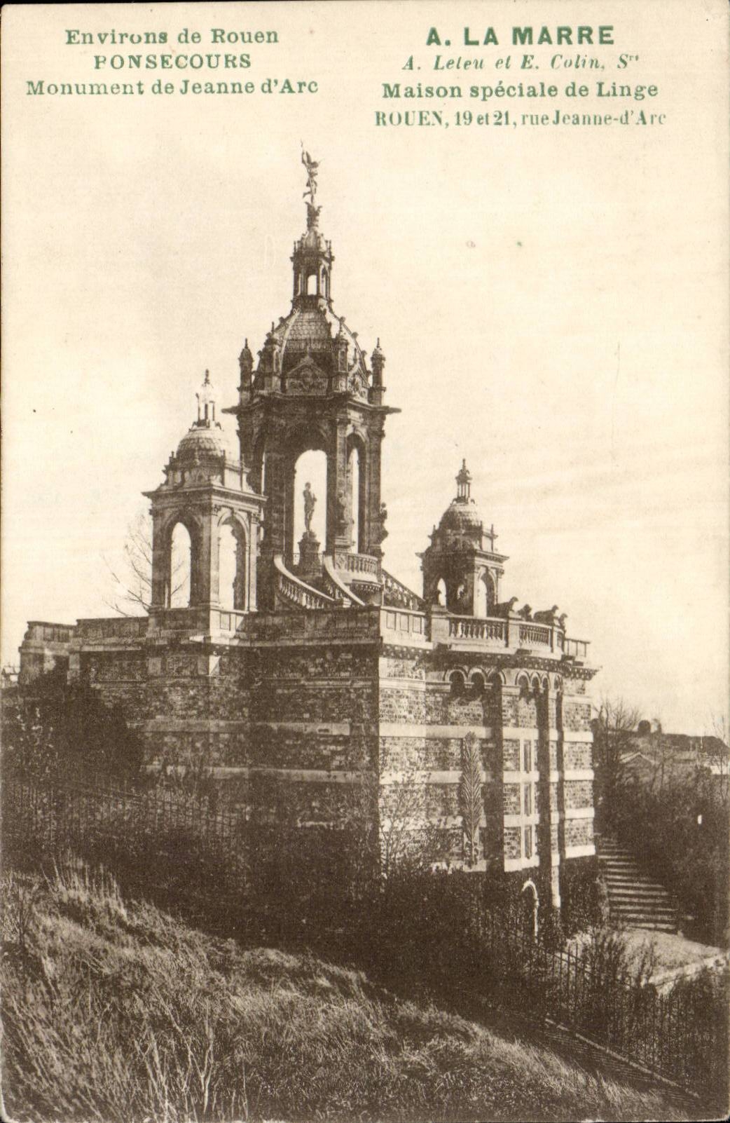 CPA Surroundings of Rouen Monument of Jeanne of arc