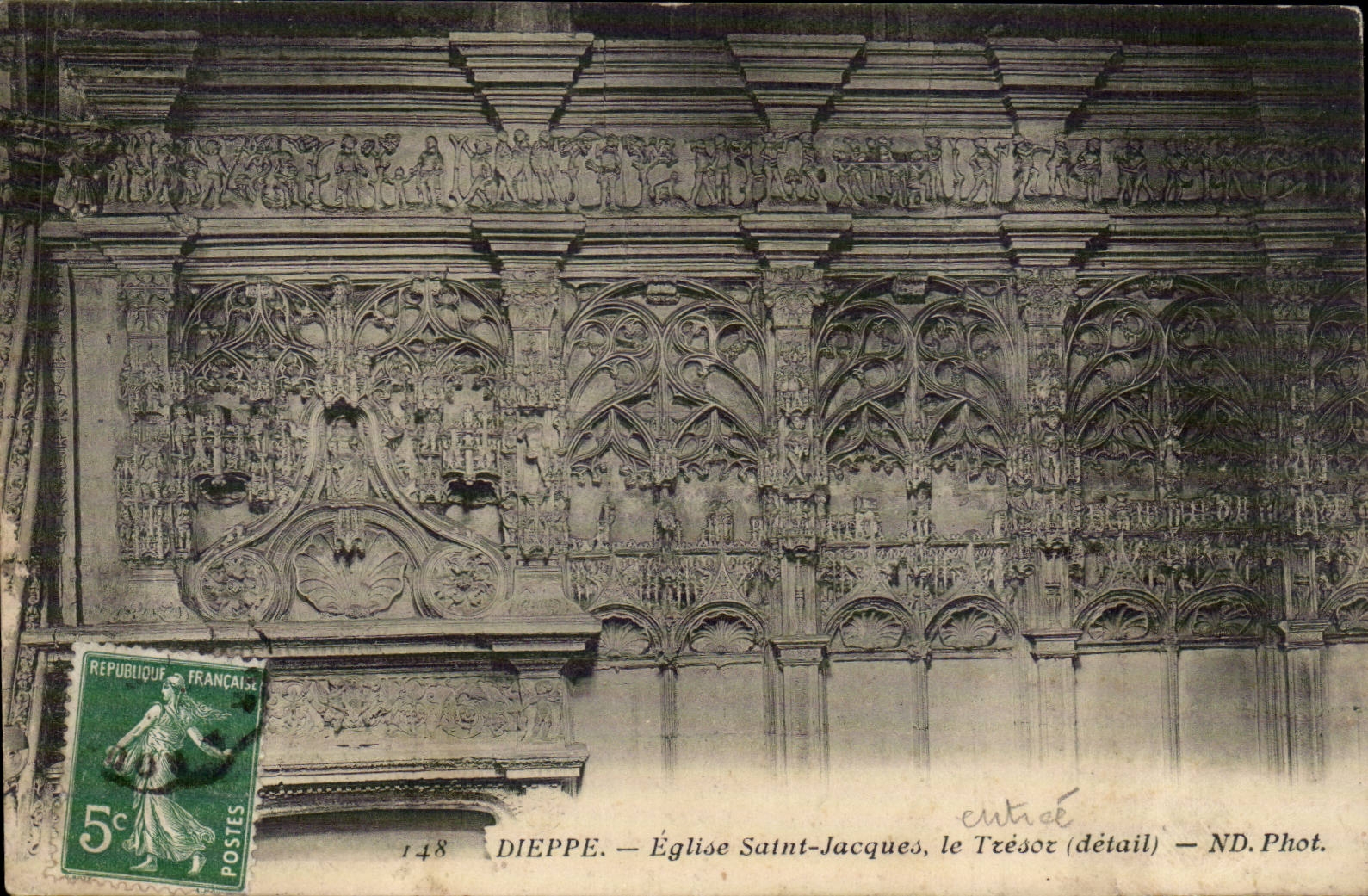CPA Dieppe Church Saint Jacques the treasure