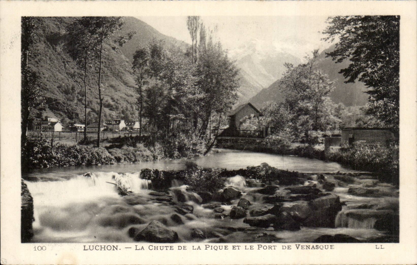 CPA Luchon the fall of the spade and the port of Venasque