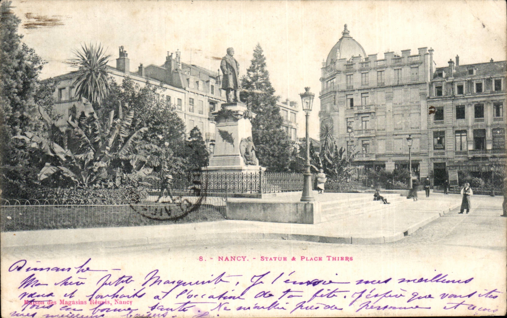 CPA Nancy Statue et place Thiers