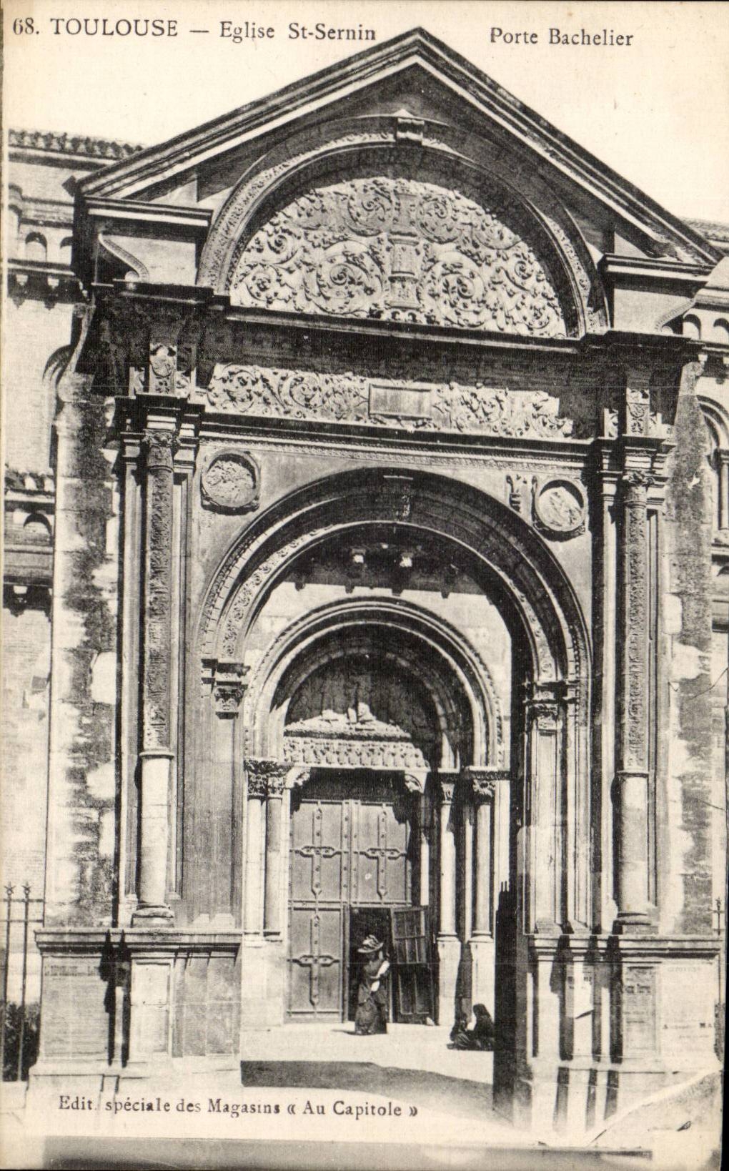 Toulouse CPA Eglise St Sernin porte Bachelier