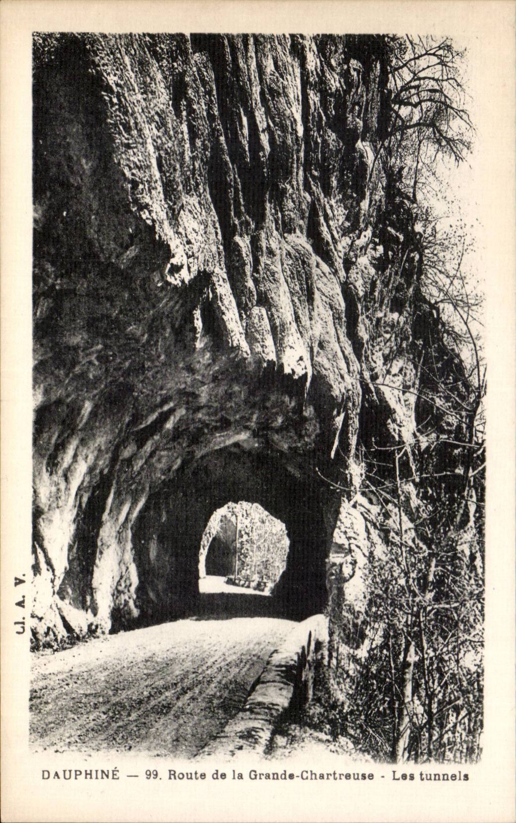 CPA Strasse der grossen Chartreuse Tunnels