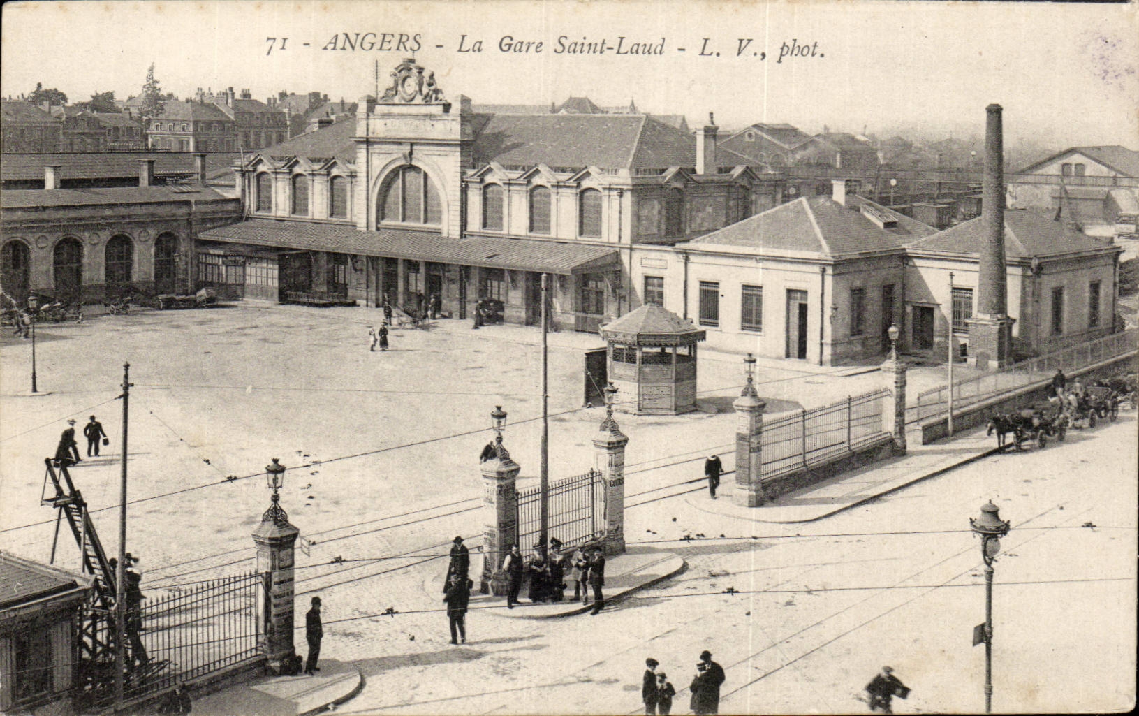 CPA Angers Train station Saint Laud