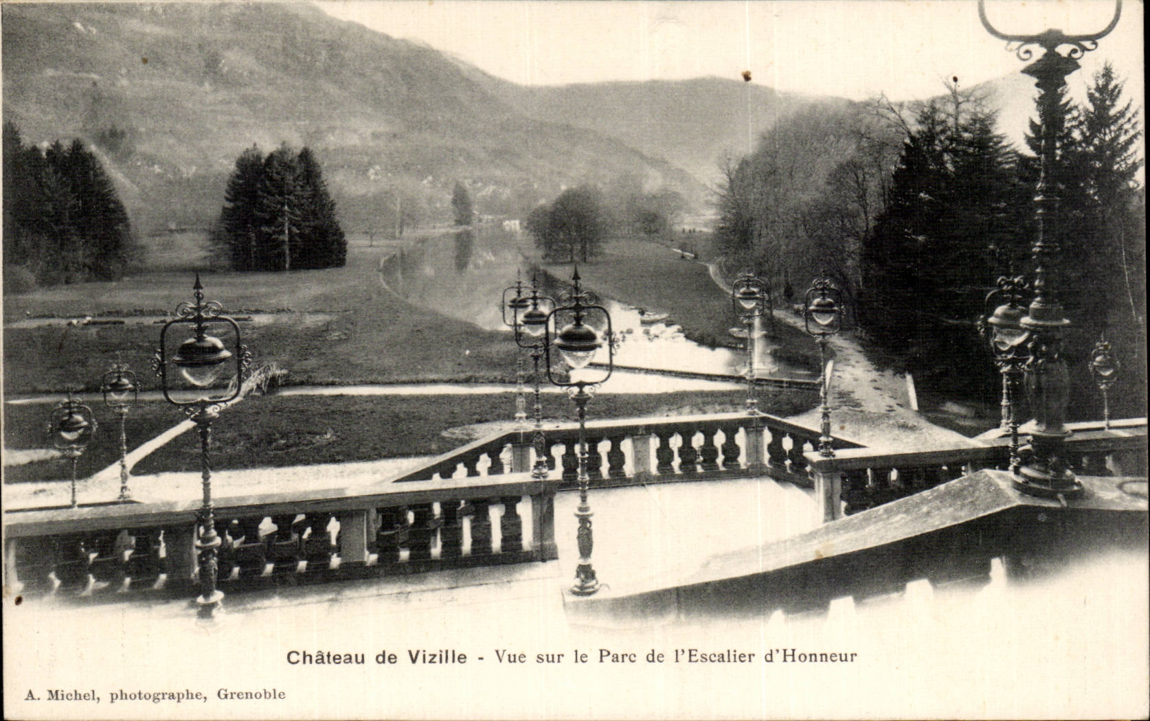 Dauphine CPA Vizille the castle Seen on the park of the main staircase