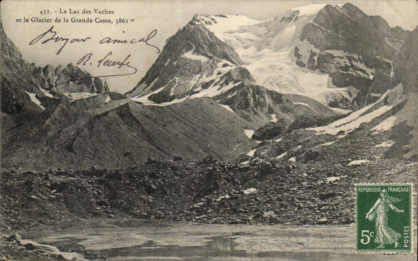 CPA the lake of the cows and the glacier of the great breakage 3861m