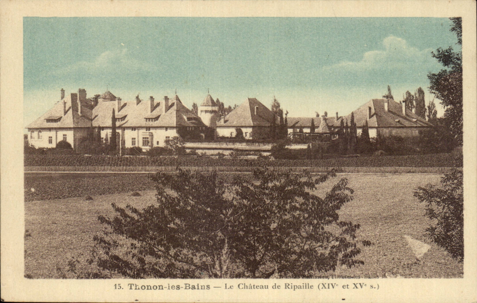 CPA Thonon les Bains the castle of Feast