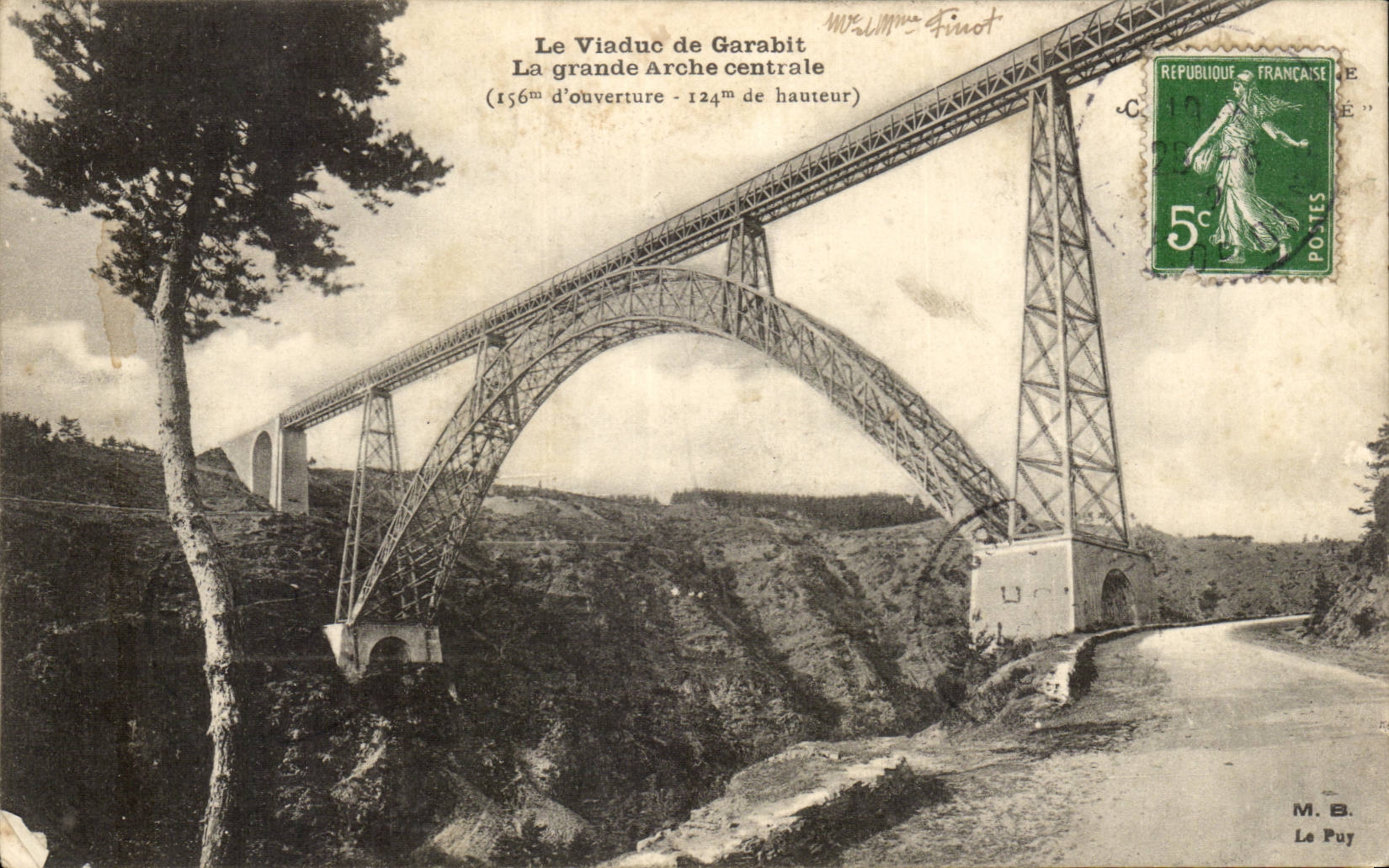 CPA Viaduct of Garabit the large central arch