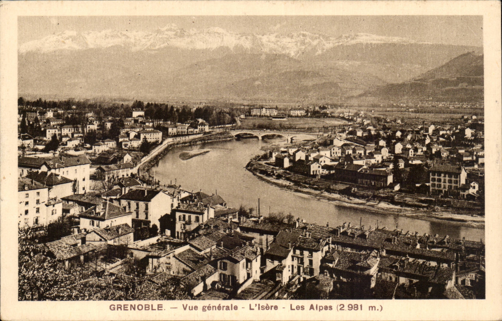 CPA Grenoble View the Alps (2981m)