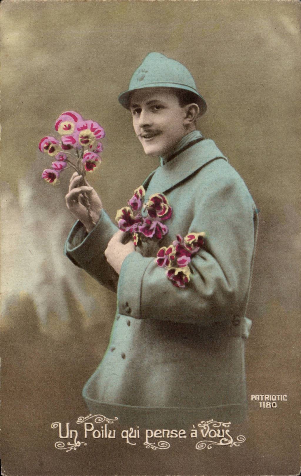 CPA Hmme Fantasy hairy Militaria