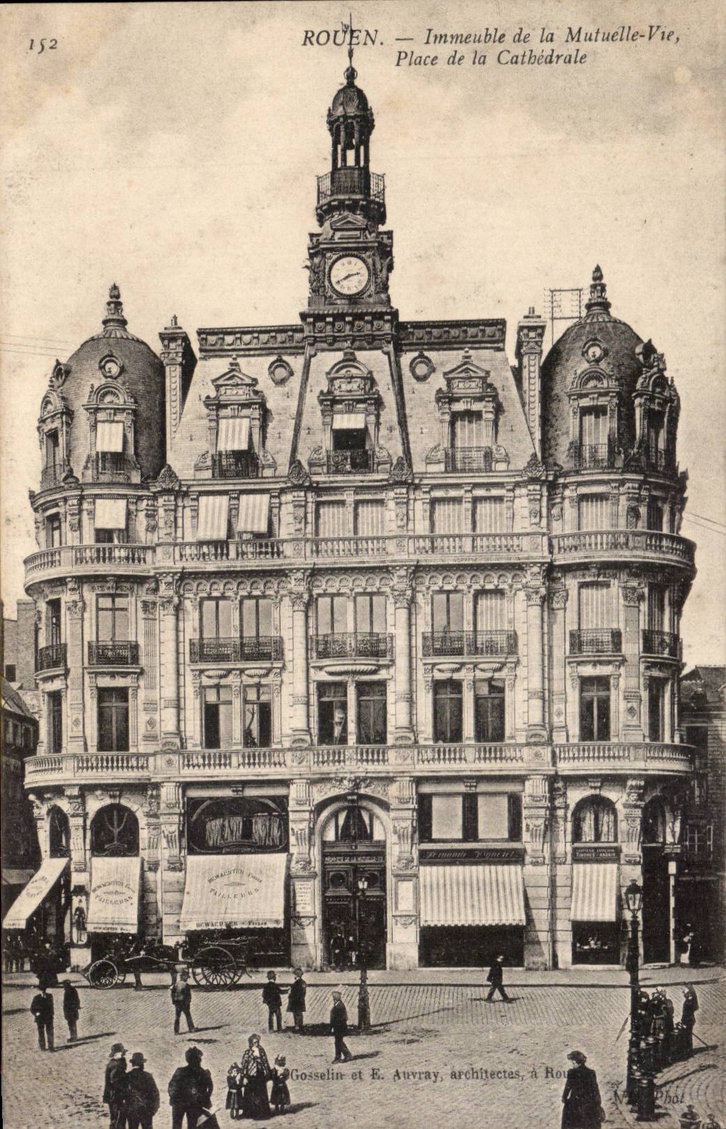 CPA Rouen Immeuble of the Mutual insurance company Life places cathedral