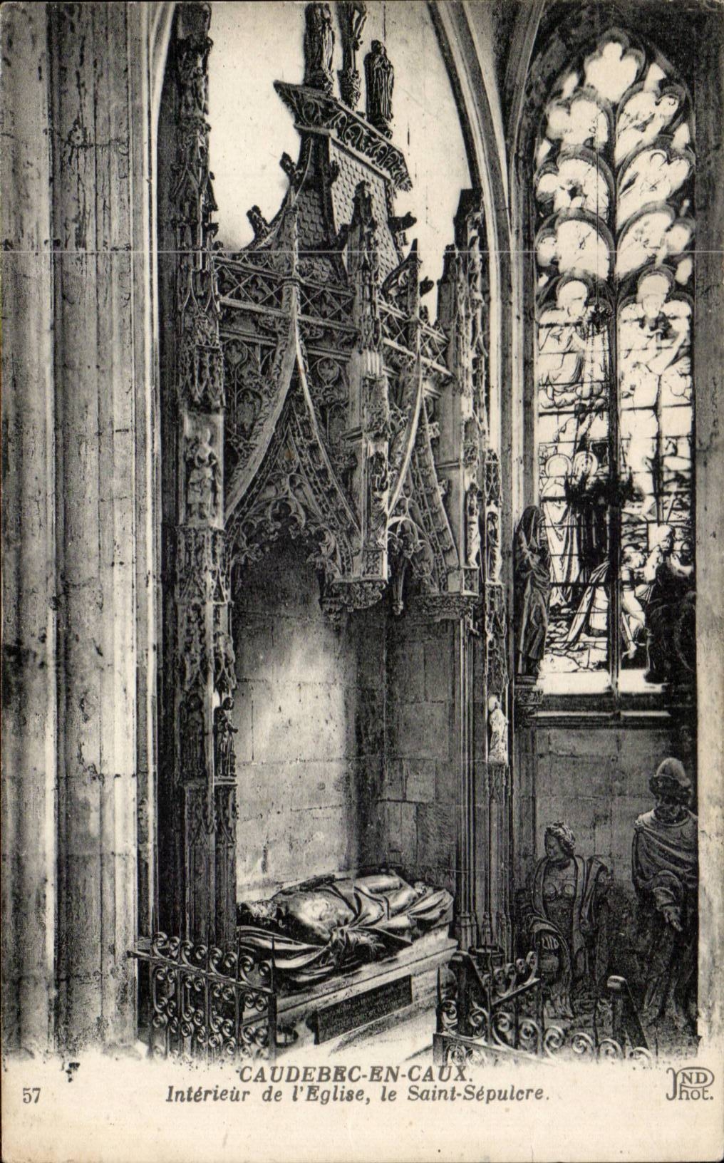 CPA CAudebec in Interior CAux of the church Holy Sepulchre