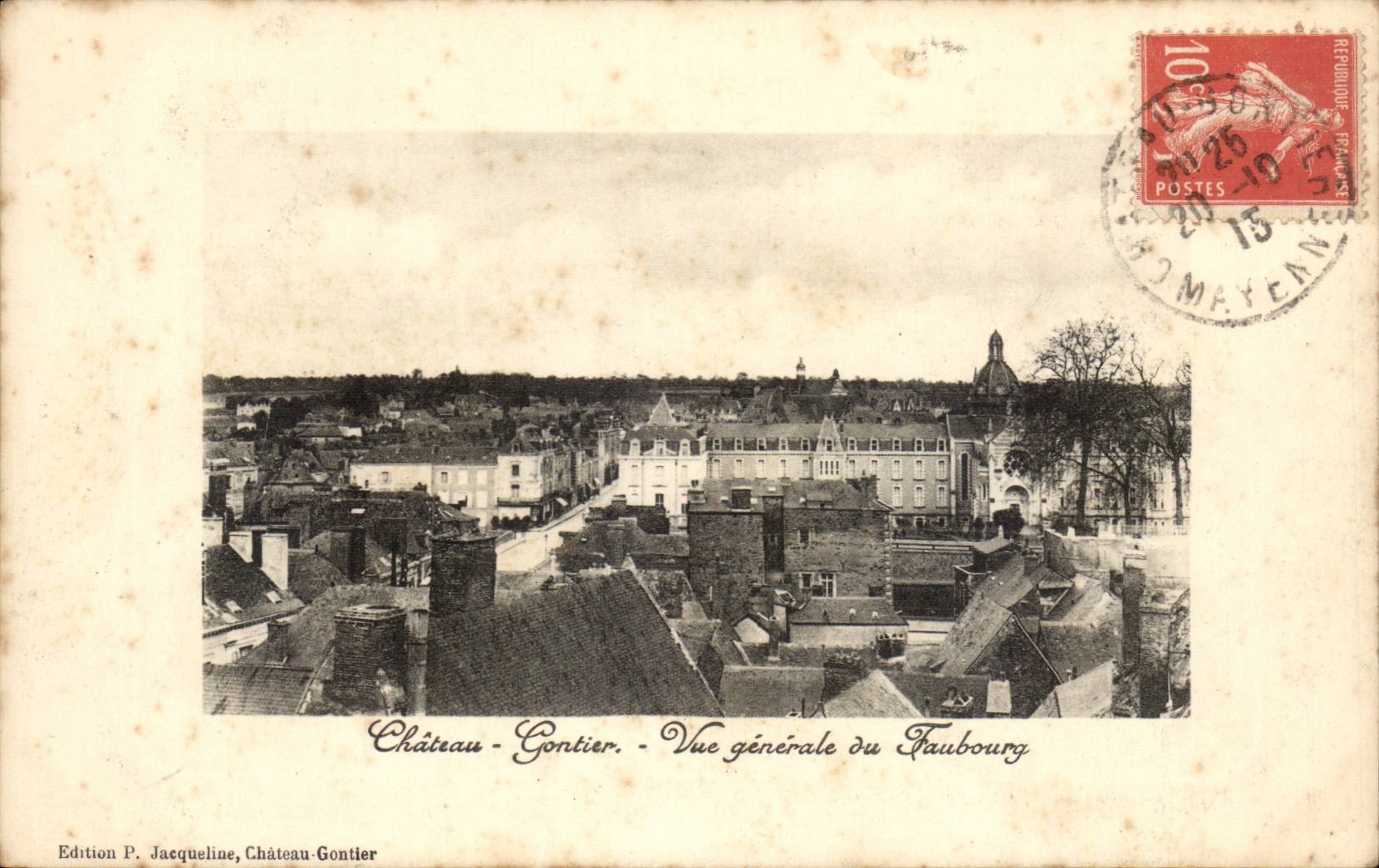 Castle Gontier CPA View of the suburb