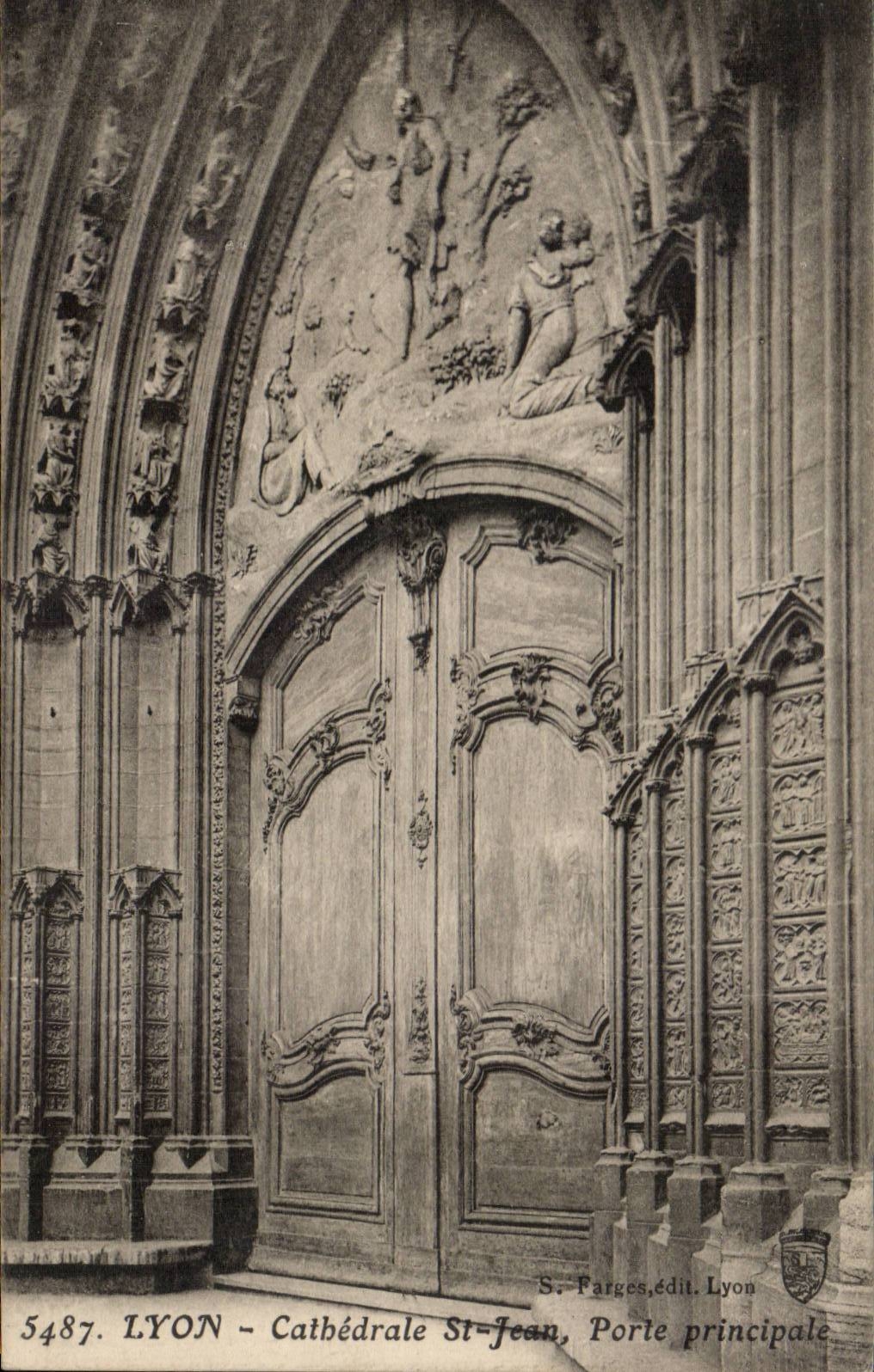 CPA Lyon Cathedral Saint Jean principal Gate