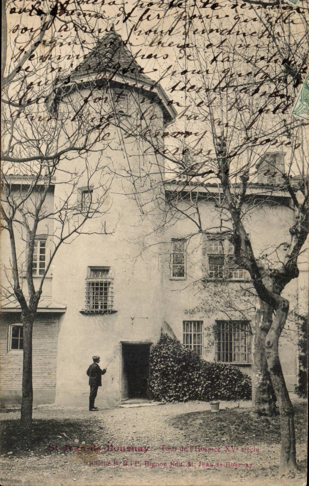 CPA Saint Jean de Bournay Turn of the old people's home