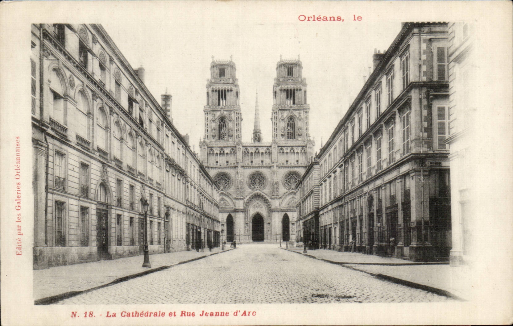 CPA Orleans the cathedral and the street Jeanne of arc