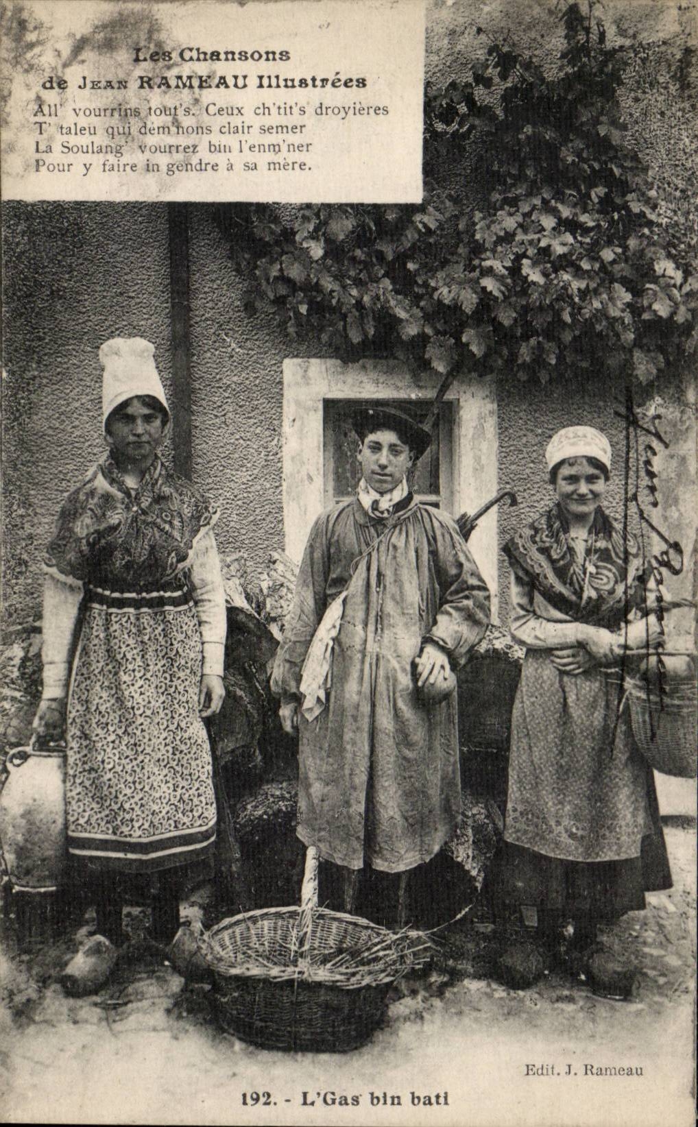 CPA illustrated songs of Jean Branch Folklore Costume