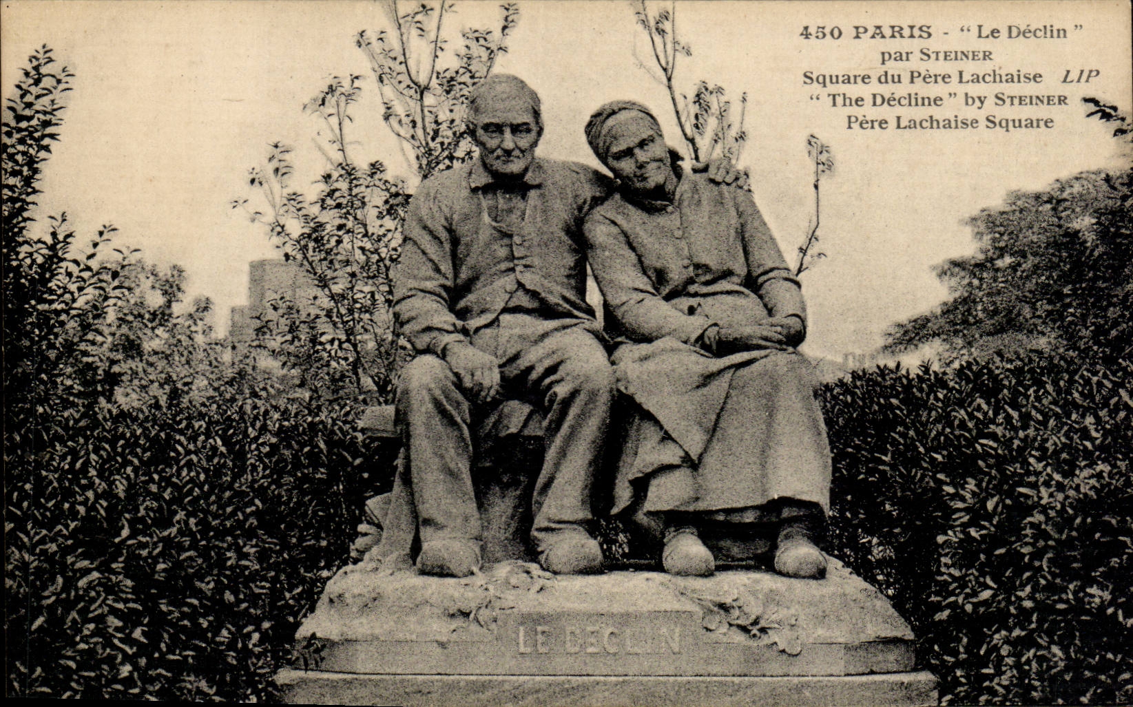 CPA Paris decline by Steiner Public garden of the father lachaise
