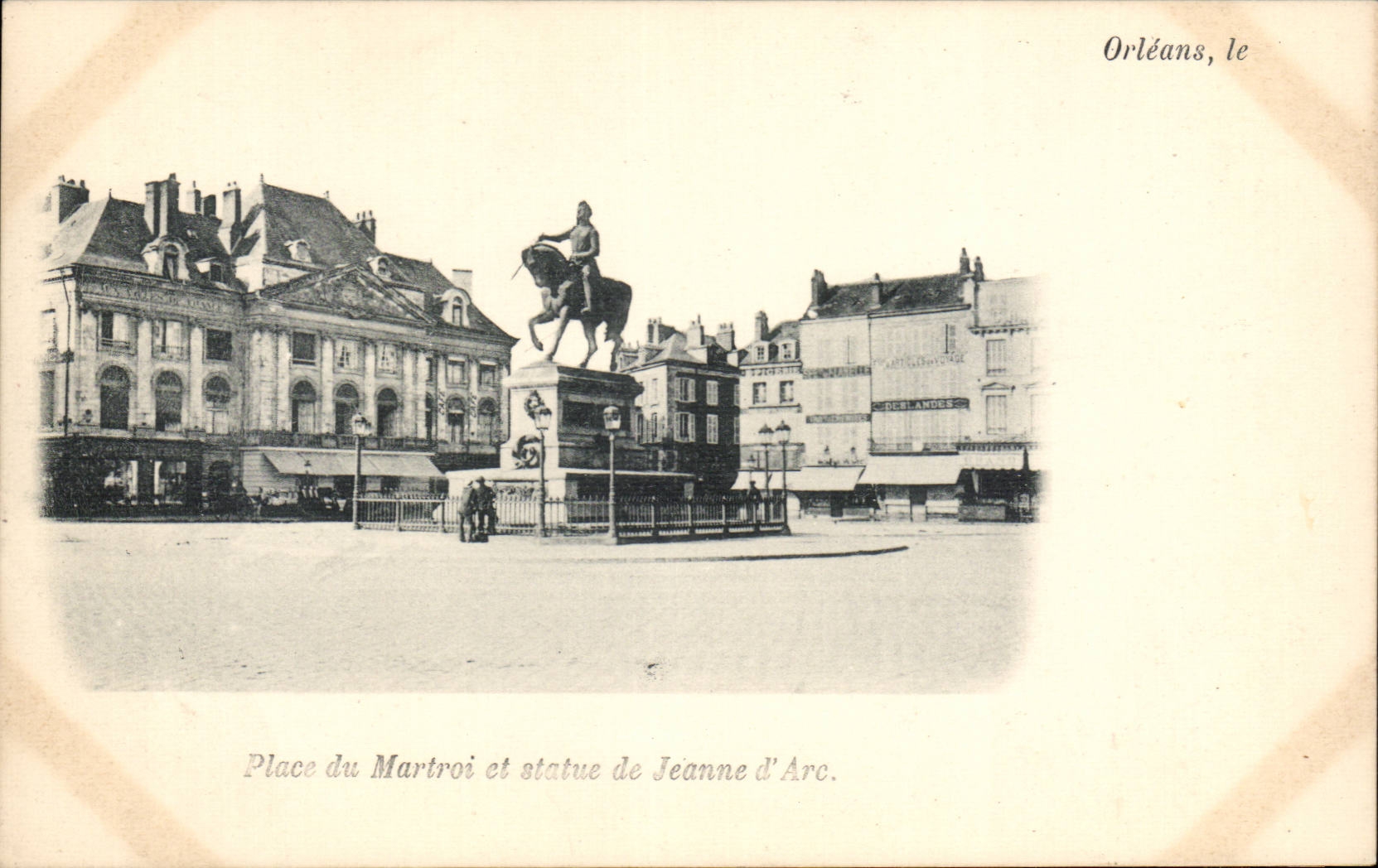 CPA Orleans Places of Martroi and Statue of Jeanne of arc
