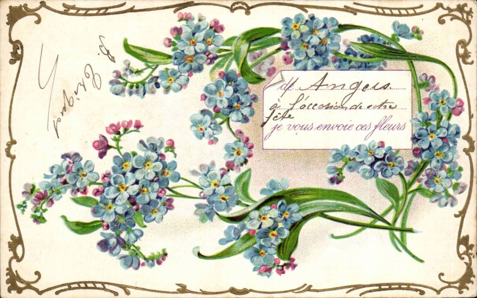 CPA Phantasie verargert Blumen