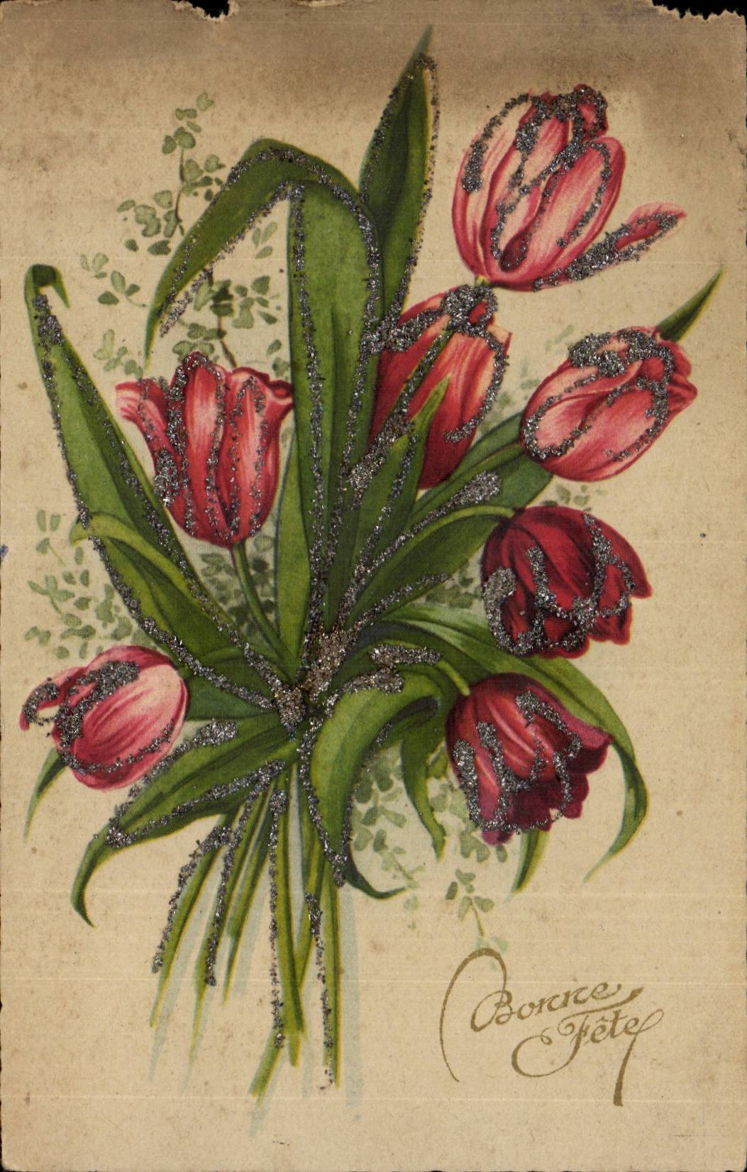 CPA Phantasie-Blumen