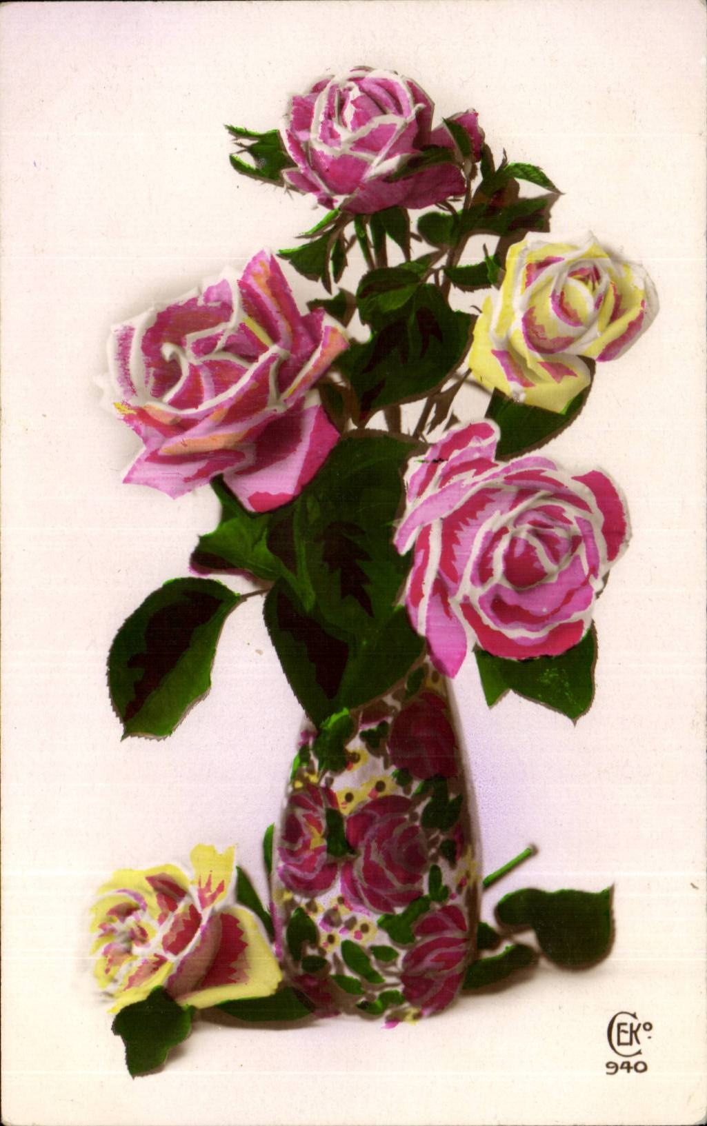 CPA Phantasie-Blumen