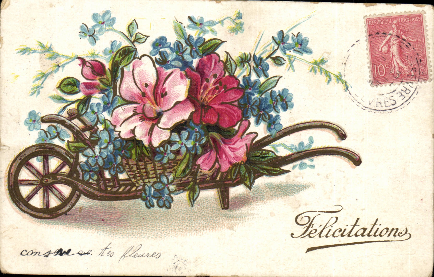 CPA Phantasie-Blumen