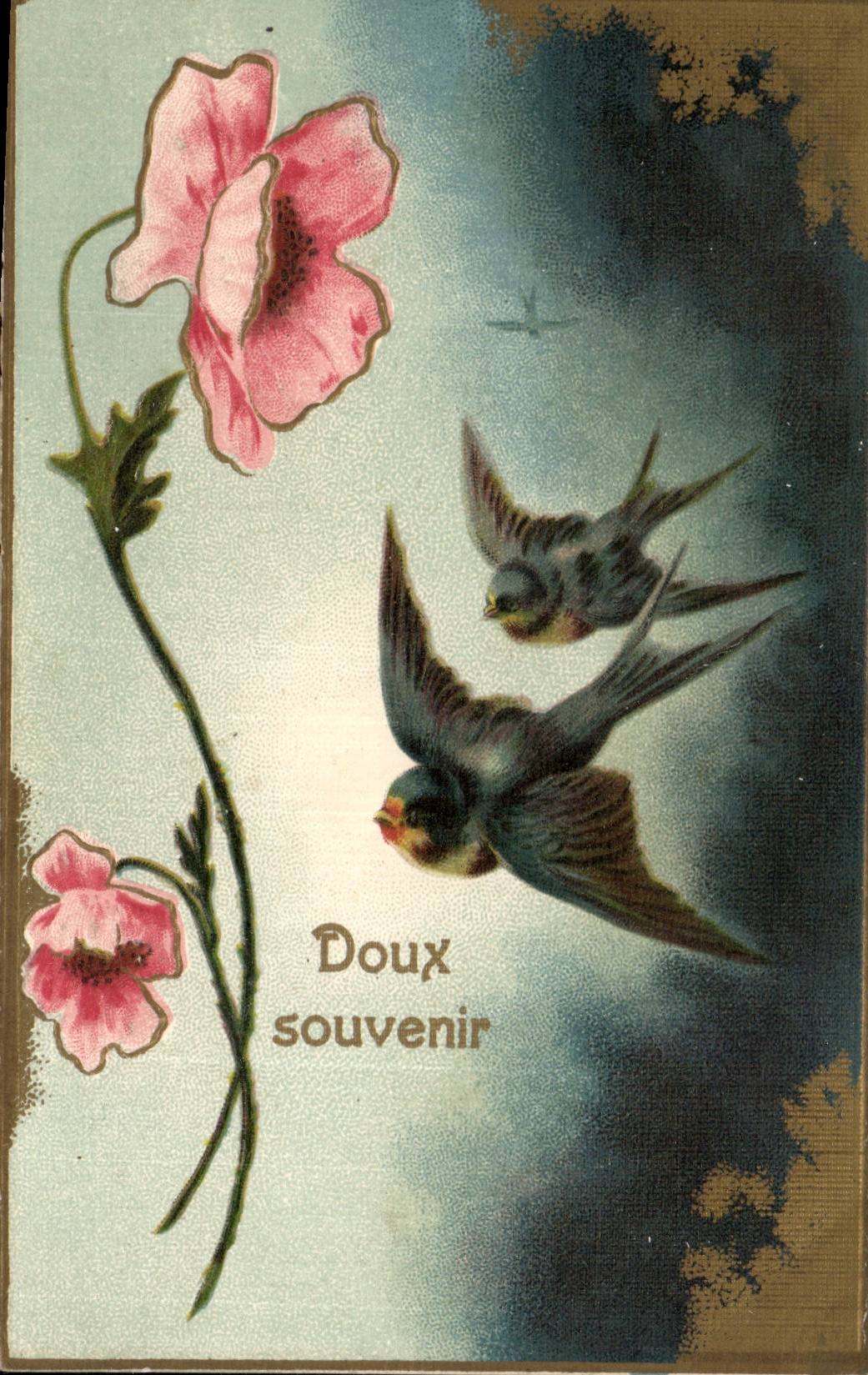 CPA Phantasie bluht schluckt weich Gedachtnis