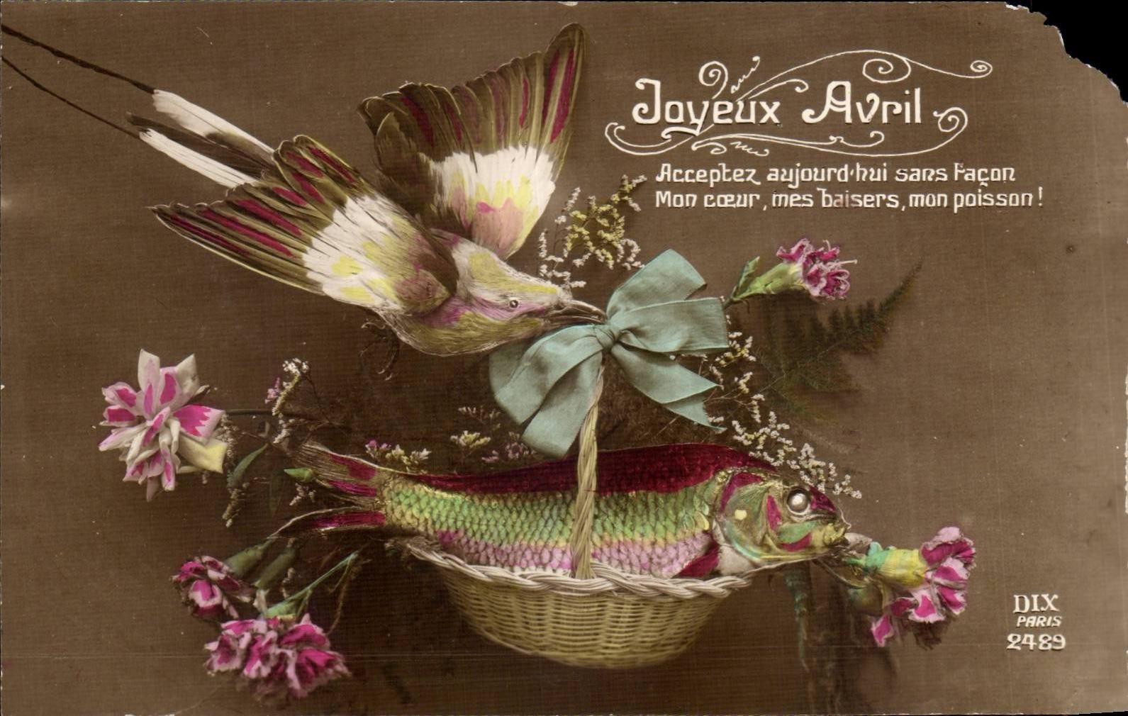 CPA Phantasie Poisson 1 April Ostern Ostern