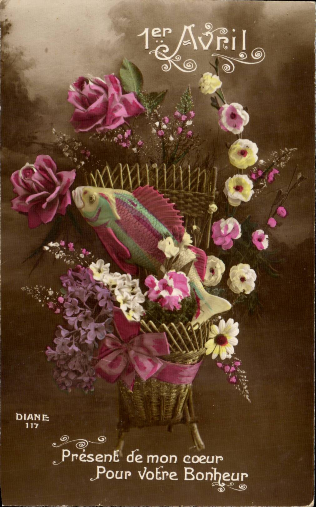 CPA Phantasie Poisson 1 April Ostern Ostern