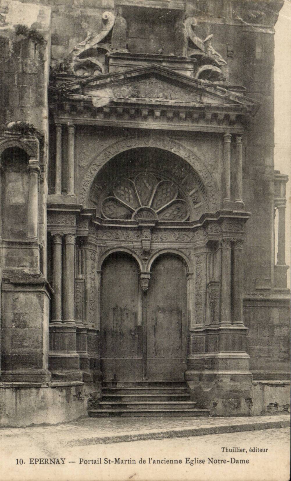 CPA Epernay Portail St Martin de l'ancienne eglise Notre DAme