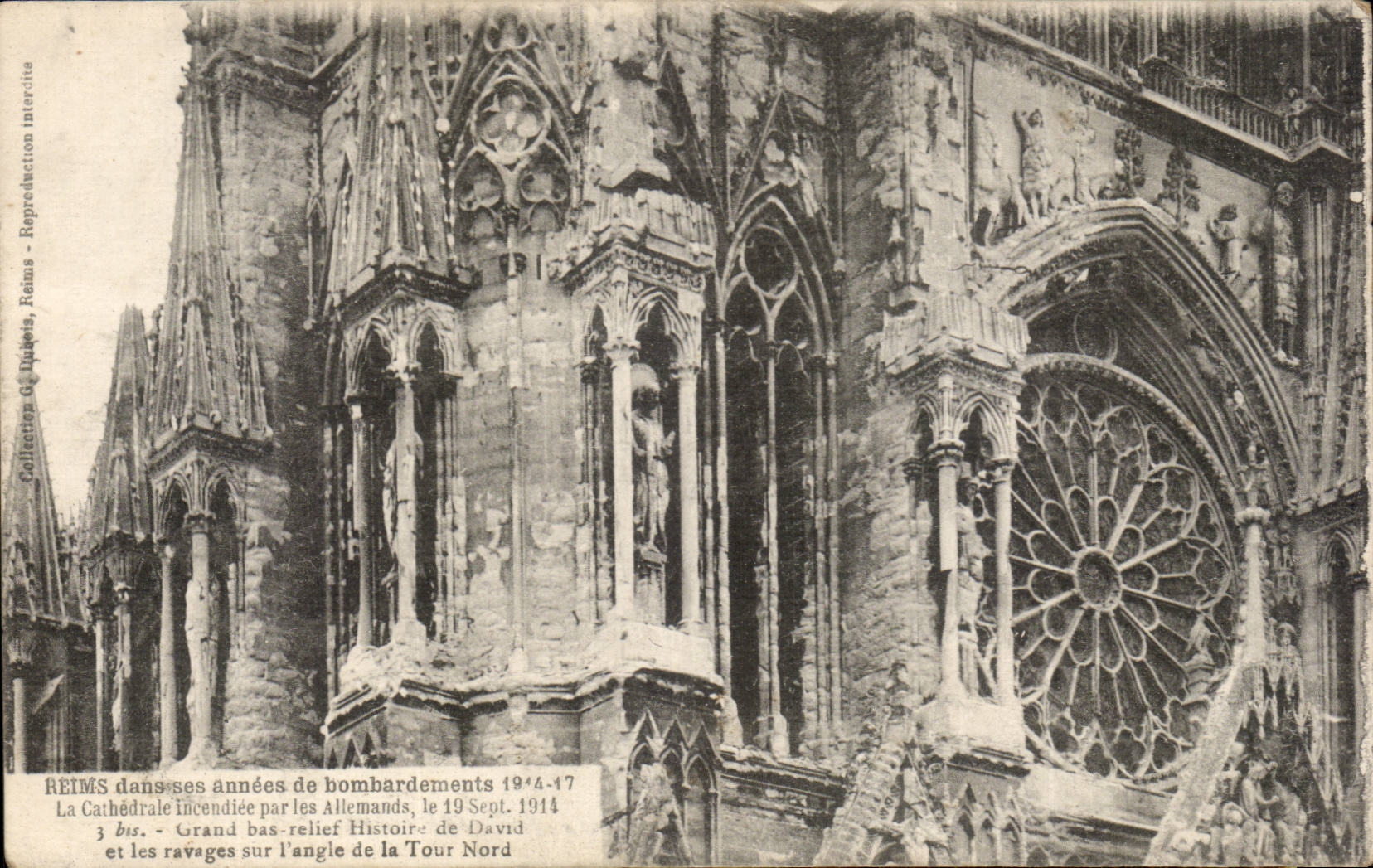 CPA Reims in its years of bombardment 1914 1917