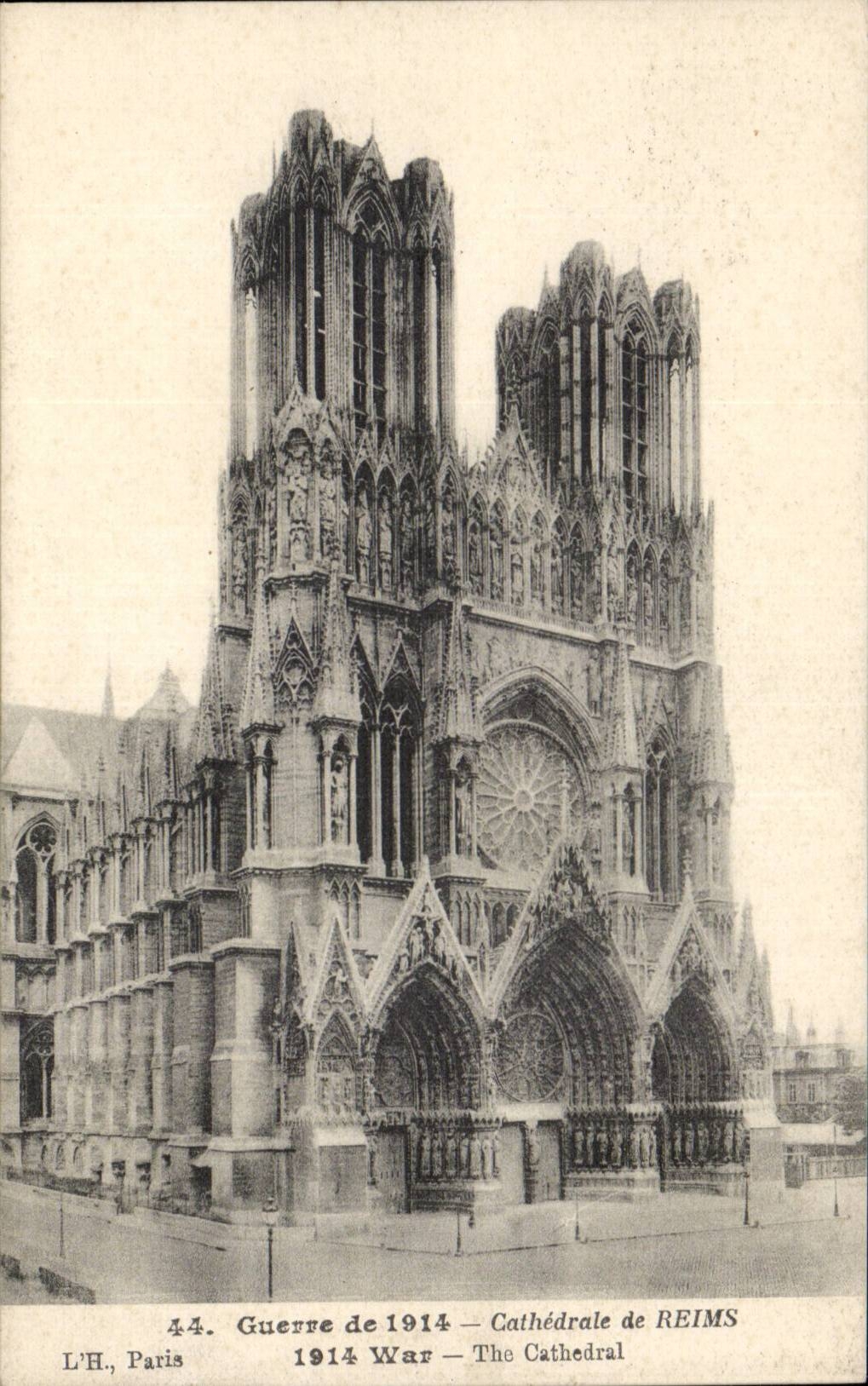 CPA Reims Cathedral 1914