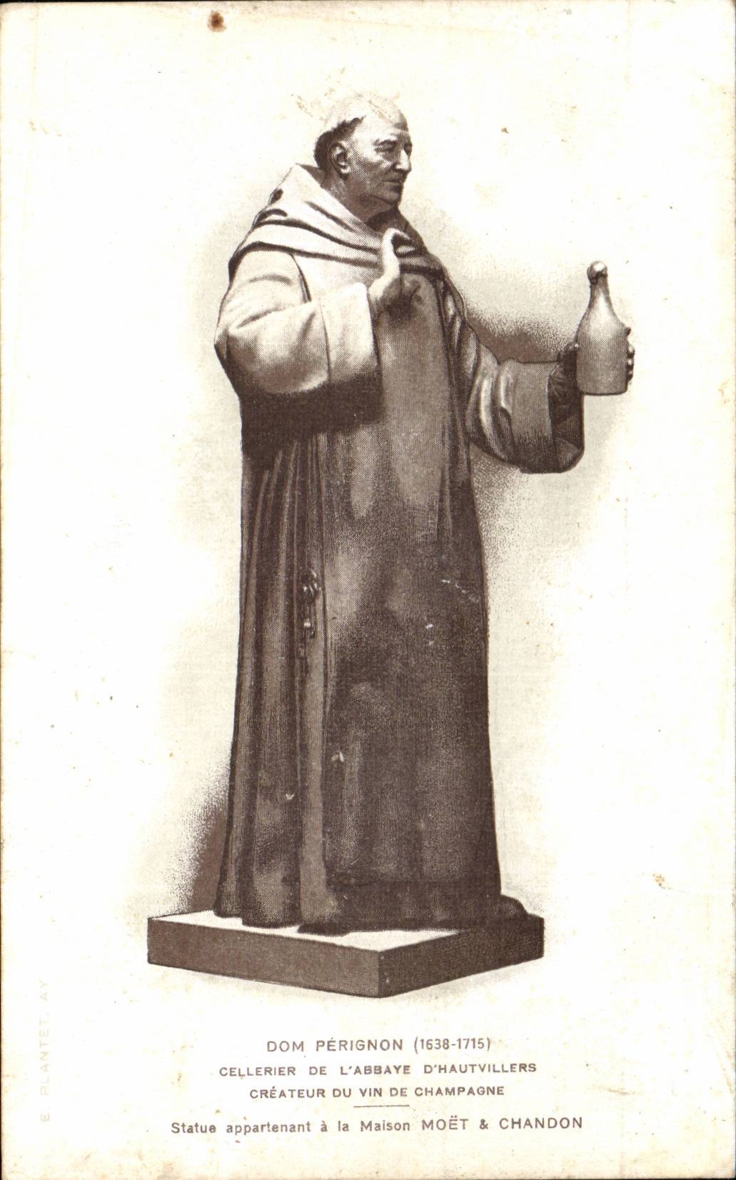 CPA Dom Perignon 1638 1715 Cellerier of the abbey of creative Hautvilliers of the wine from champagne Moet and Chandon