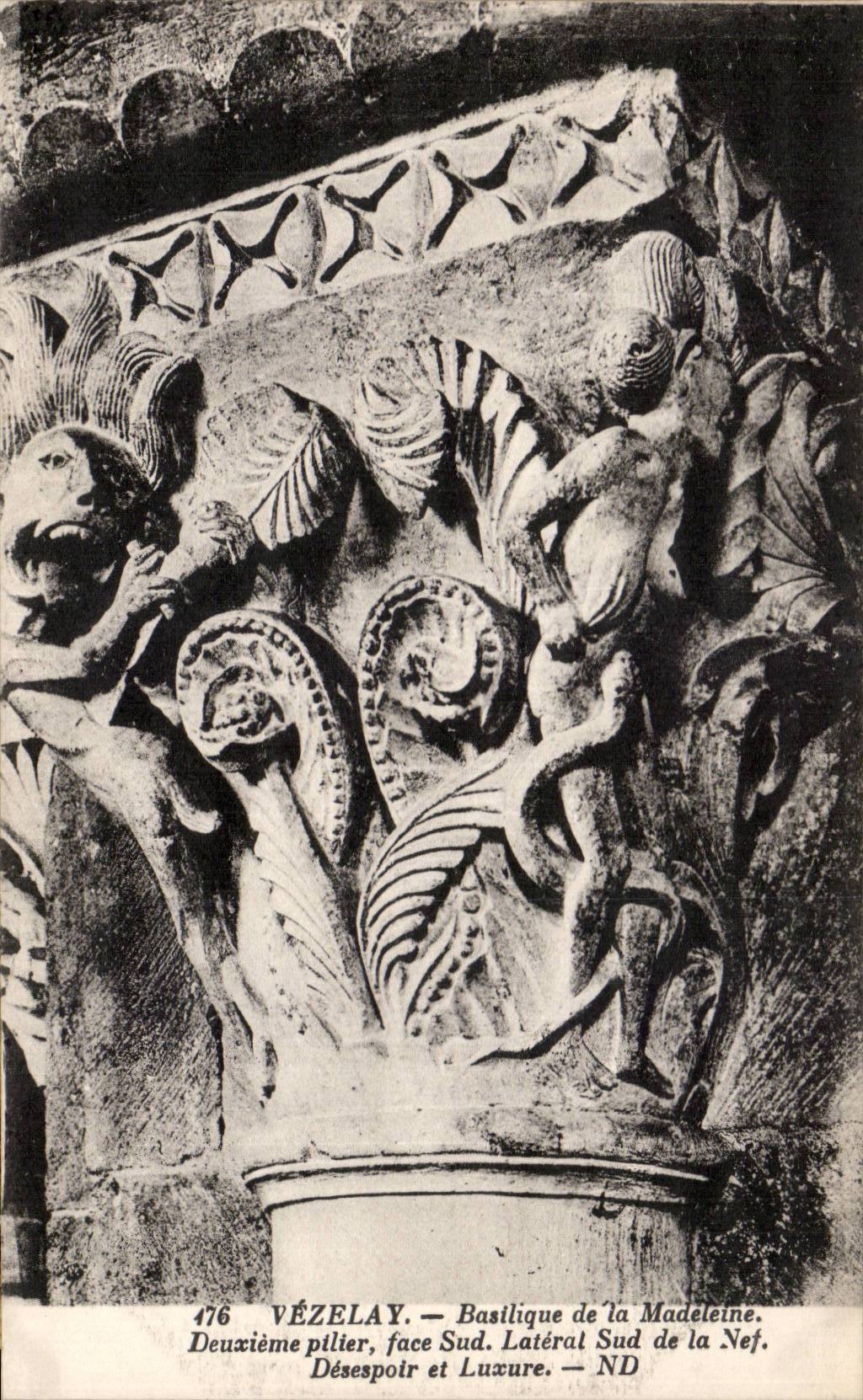 CPA Vezelay Basilica of the Madeleine Despair and lust