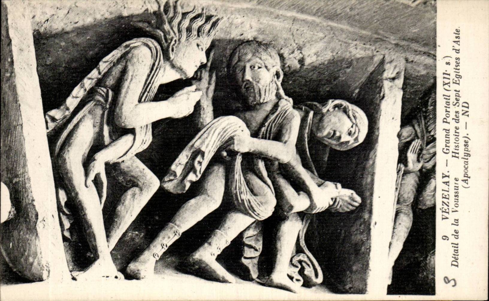 CPA Vezelay Basilica of the Madeleine Capital History ds seven churches of Asia