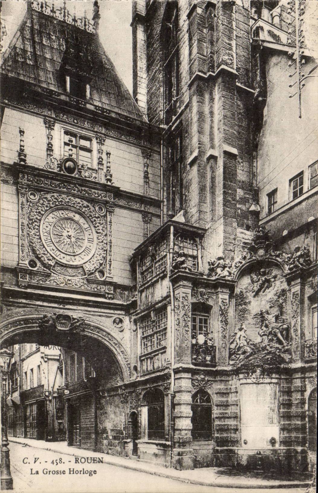 CPA Rouen the large clock