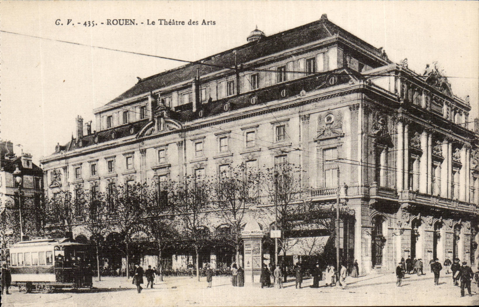 CPA Rouen the theater of Arts