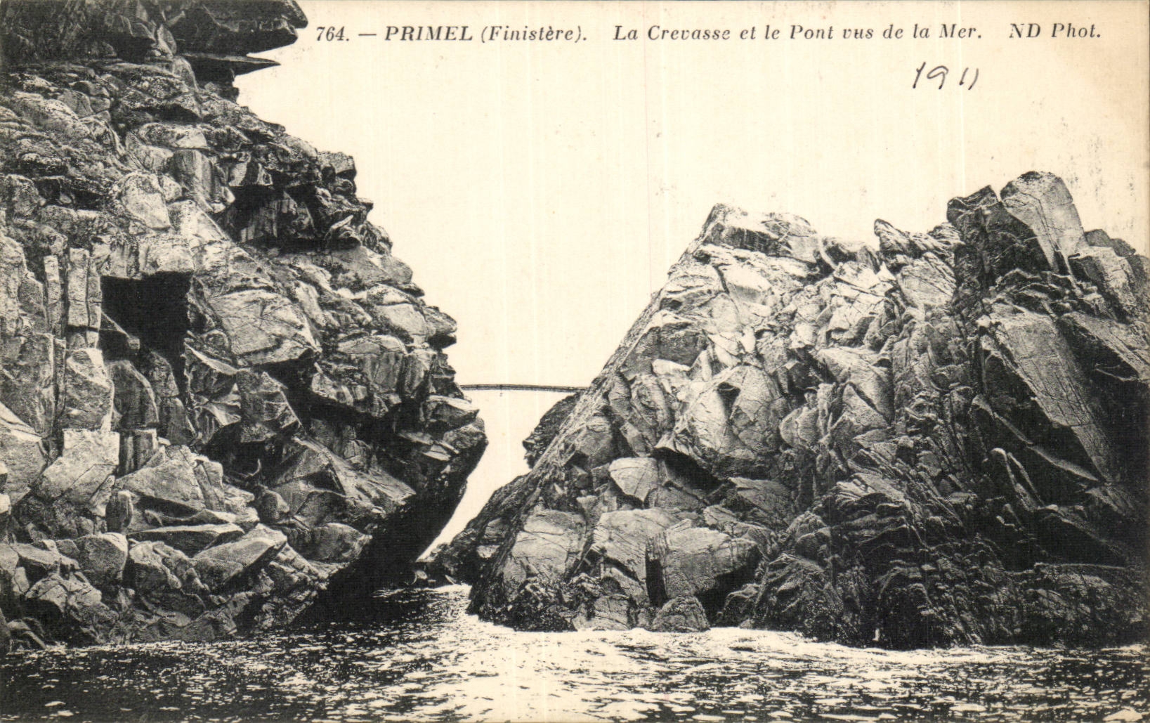 CPA Primel der Sprung und die Brucke gesehen vom Meer