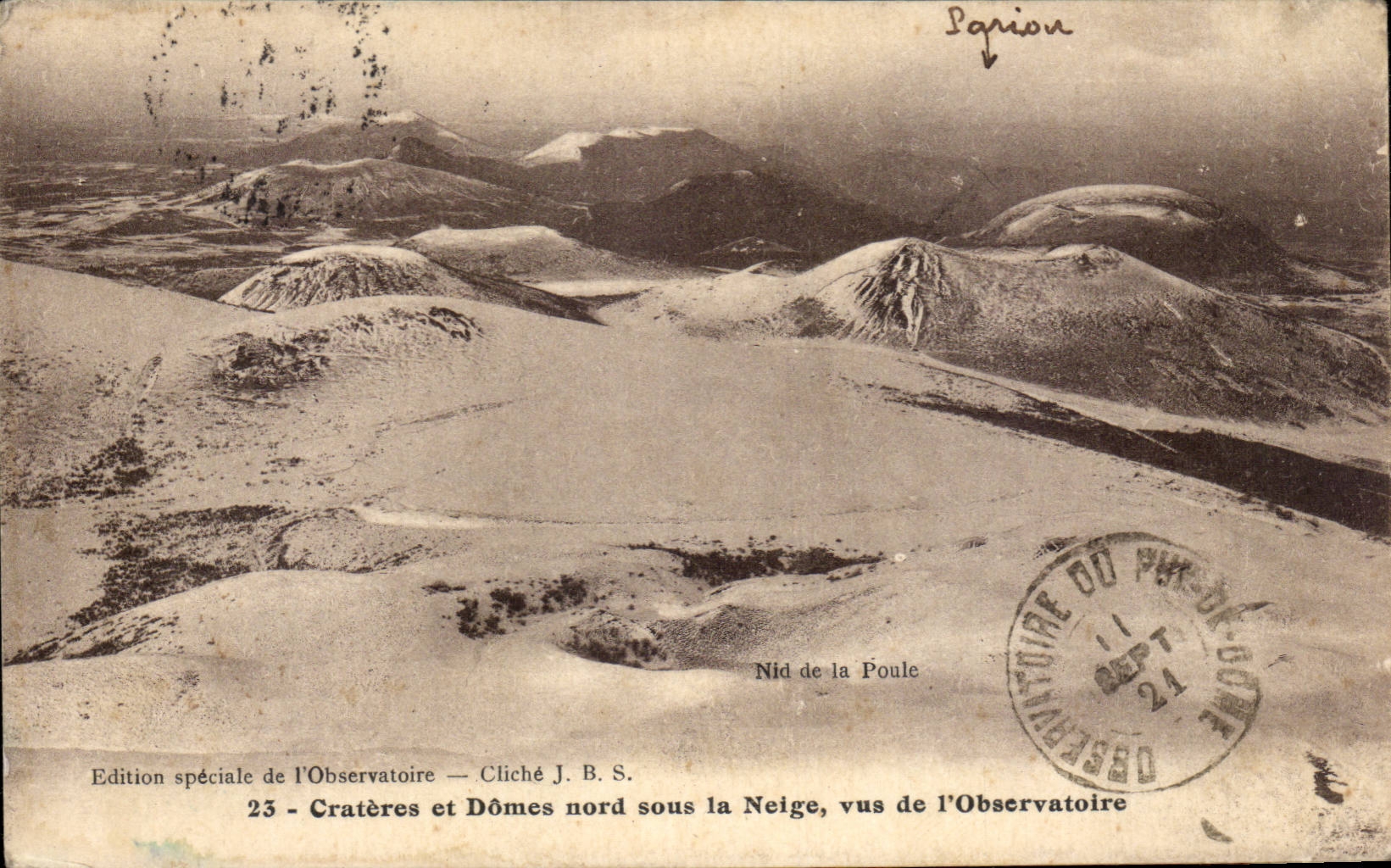 CPA Craters and domes north under snow seen of the observatory