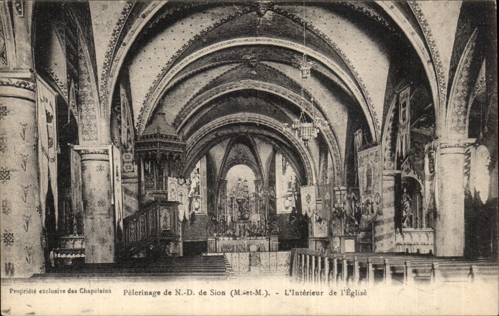 CPA Pelerinage de Nd de Sion L'interieur de l'eglise