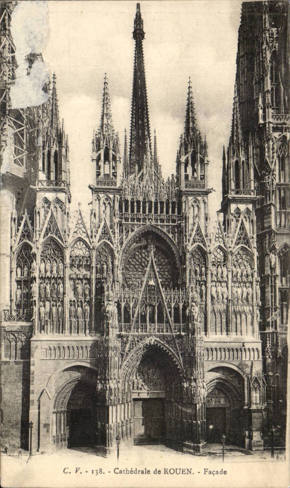 CPA Rouen Cathedral Frontage