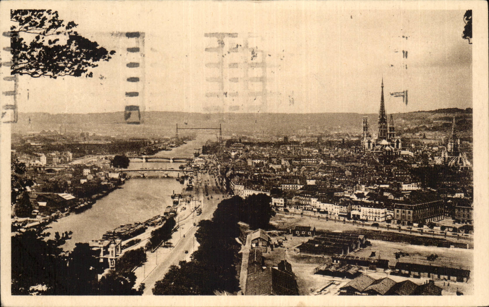CPA Rouen View towards the cornice