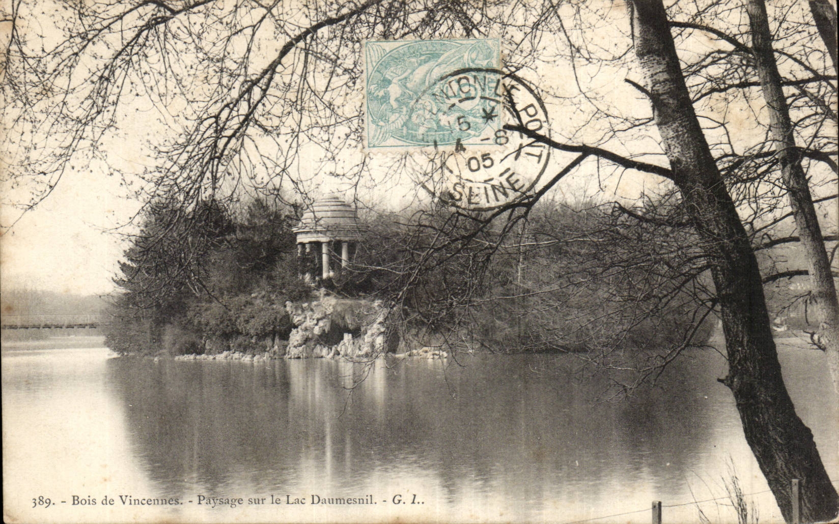 CPA Paris Bois de Vincennes Paysage du lac de Daumesnil