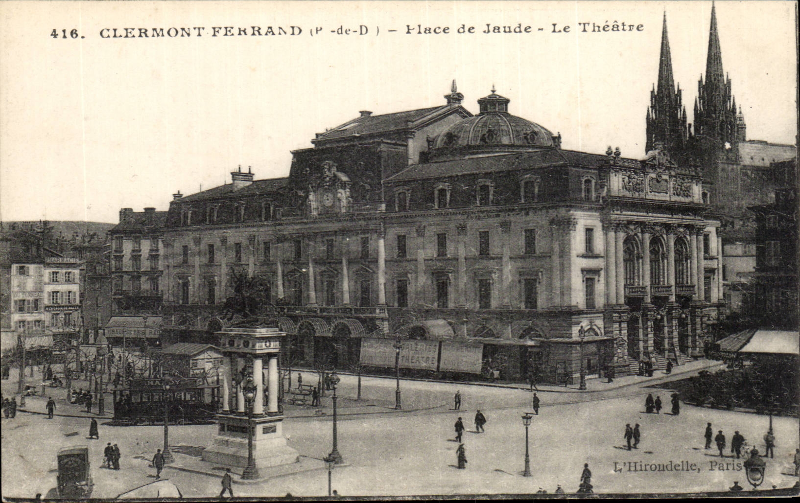 CPA Clermont Ferrand Places of Jaude the theater