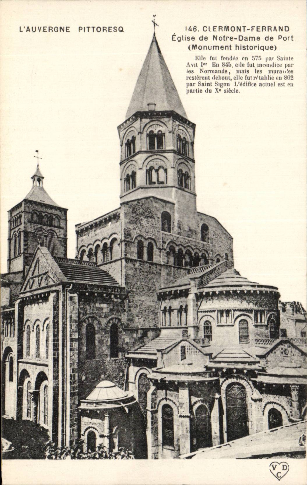 CPA Clermont Ferrand Church of Notre Dame of the Port